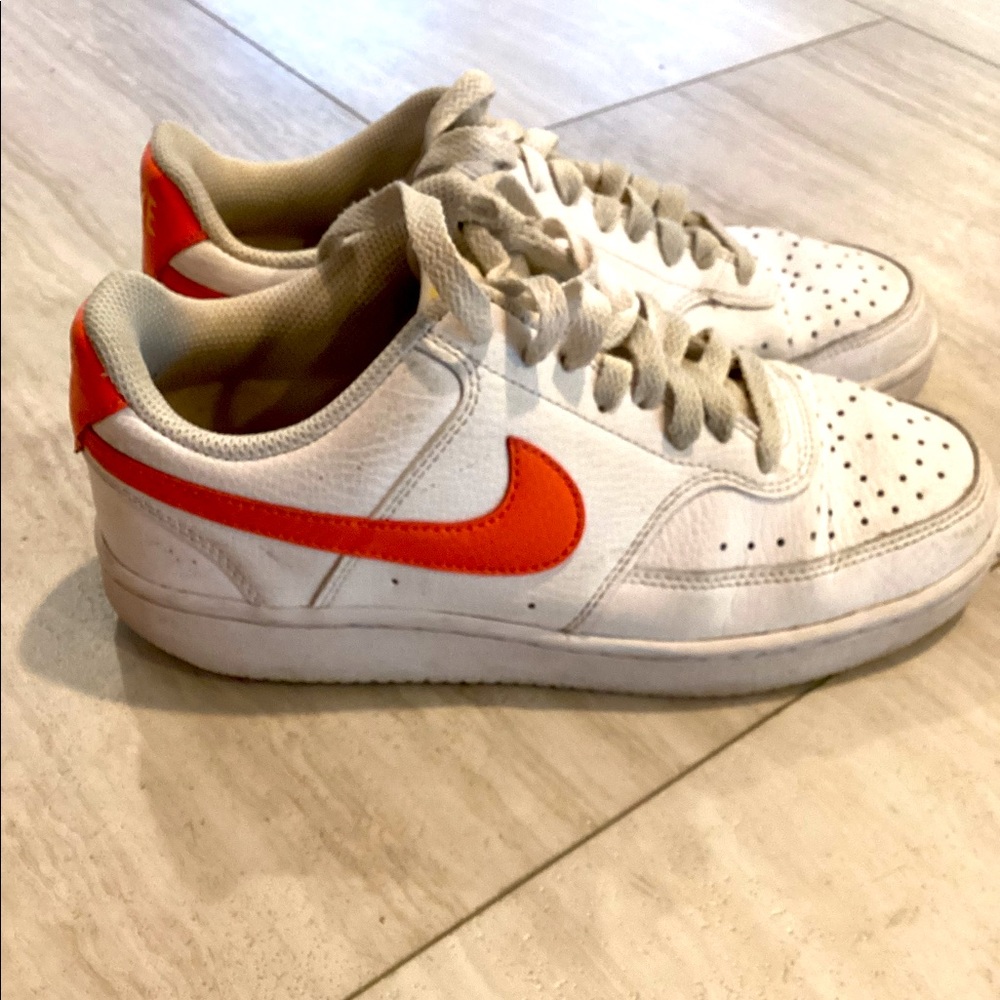 nike air force 1’s with salmon check